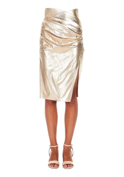 Crepe skirt with slit ELISABETTA FRANCHI | skirts | GO38302E2610